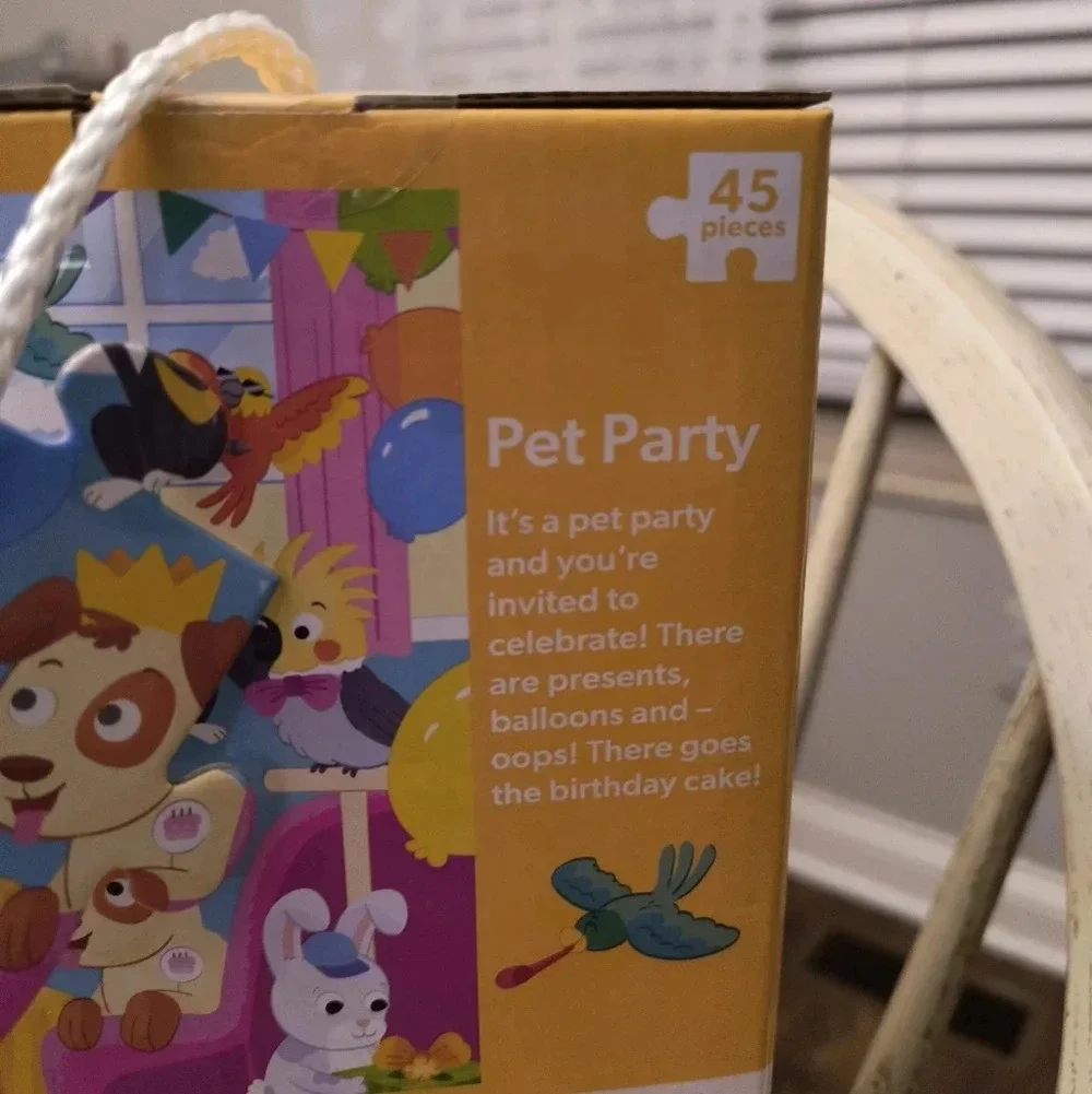 45 piece pet party kids activity set puzzle children's girls boys fun game puppy